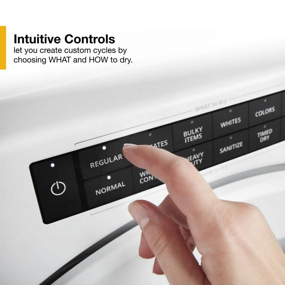WHIRLPOOL 7.4 cu.ft Front Load Heat Pump Dryer with Intiutitive Touch Controls, Advanced Moisture Sensing - White (WHD560CHW)