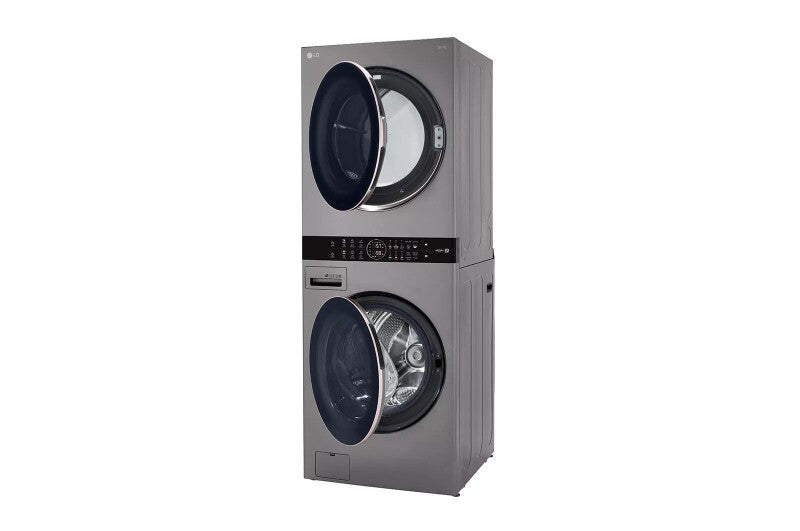 LG Single Unit Front Load LG WashTower™ with Center Control™ 4.5 cu. ft. Washer and 7.4 cu. ft. Electric Dryer - Graphite Steel (WKE100HVA)