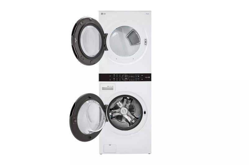 LG Single Unit Front Load LG WashTower™ with Center Control™ 4.5 cu. ft. Washer and 7.4 cu. ft. Electric Dryer - White (WKE100HWA)