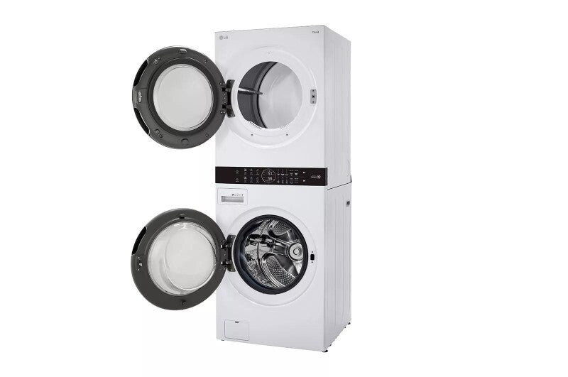 LG Single Unit Front Load LG WashTower™ with Center Control™ 4.5 cu. ft. Washer and 7.4 cu. ft. Electric Dryer - White (WKE100HWA)
