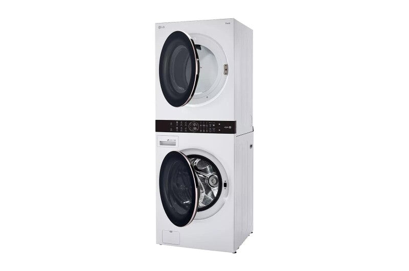 LG Single Unit Front Load LG WashTower™ with Center Control™ 4.5 cu. ft. Washer and 7.4 cu. ft. Electric Dryer - White (WKE100HWA)
