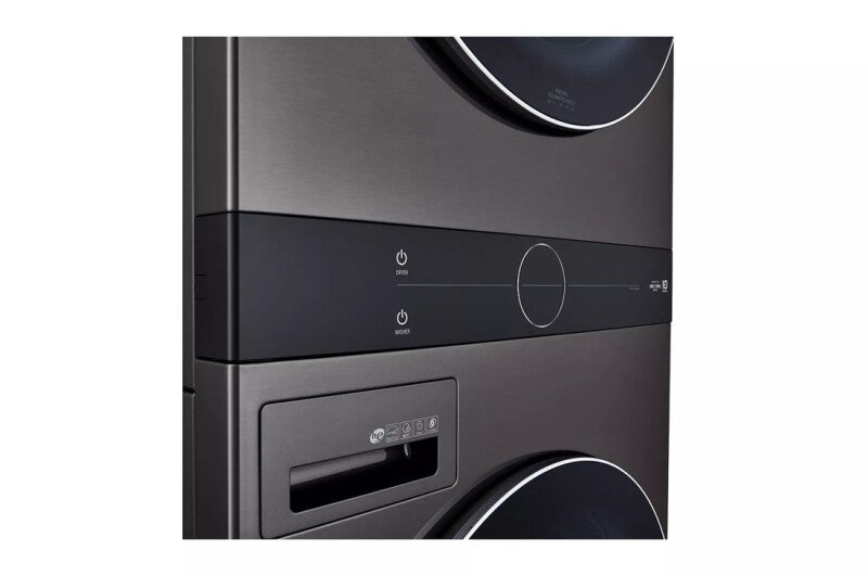 LG Single Unit Front Load Washtower™ With Center Control™ 4.5 Cu. Ft. Washer And 7.4 Cu. Ft. Gas Dryer - Black Steel (WKGX201HBA)