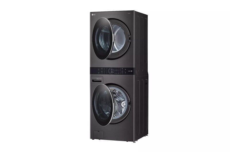 LG Single Unit Front Load LG WashTower™ with Center Control™ 4.5 cu. ft. Washer and 7.4 cu. ft. Gas Dryer - Black (WKGX201HBA)