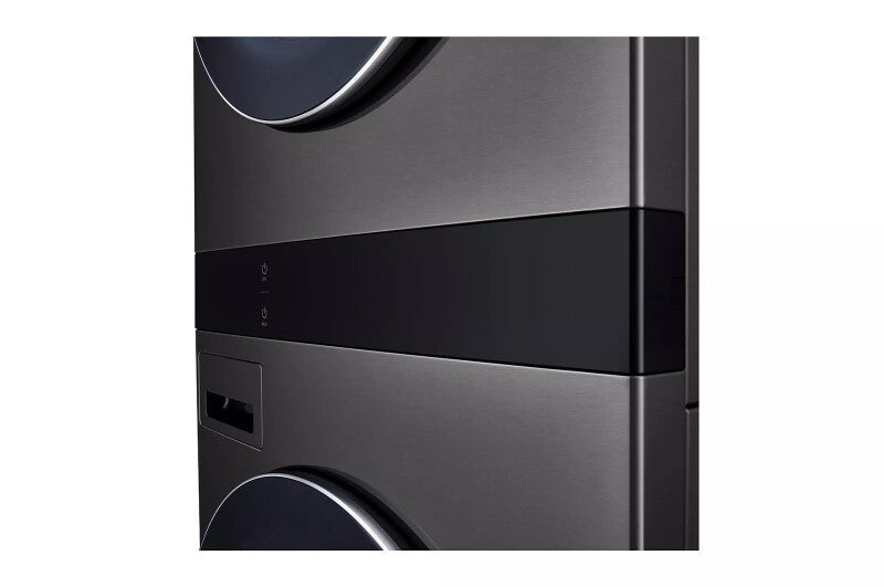 LG Single Unit Front Load LG WashTower™ with Center Control® 5.0 cu.ft. Washer & 7.4 cu.ft. Gas Dryer - Black (WKGX301HBA)