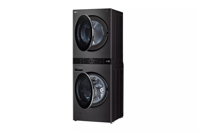 LG LG WashTower™ Single Unit Front Load 4.5 cu. ft. Washer and 7.2 cu. ft. Heat Pump Ventless Dryer - Black (WKHC202HBA)