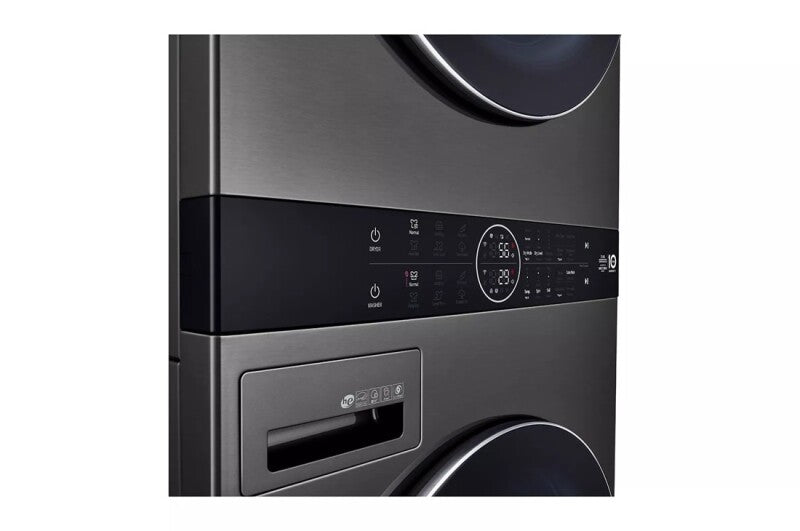 LG LG WashTower™ Single Unit Front Load 4.5 cu. ft. Washer and 7.2 cu. ft. Heat Pump Ventless Dryer - Black (WKHC202HBA)