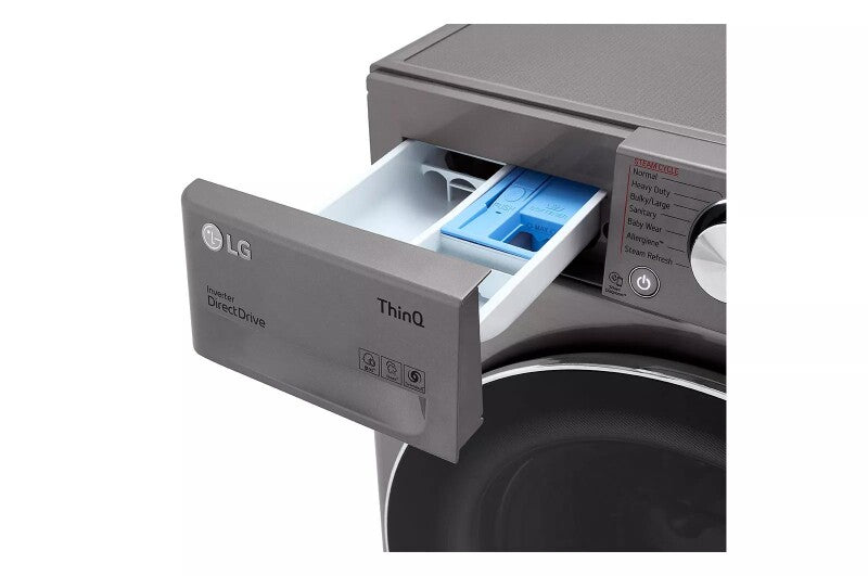 LG 2.4 Cu. Ft. Smart Wi-fi Enabled Compact Front Load All-in-one Washer/dryer Combo With Built-in Intelligence - Graphite Steel (WM3555HVA)