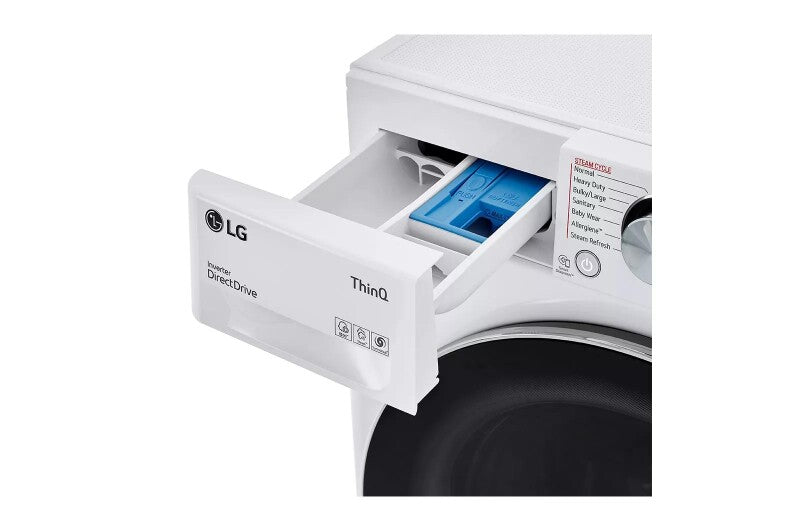LG 2.4 cu.ft. Smart wi-fi Enabled Compact Front Load All-In-One Washer/Dryer Combo with Built-In Intelligence - White (WM3555HWA)