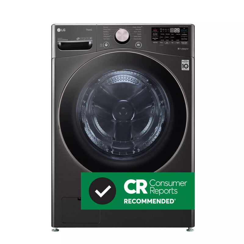 LG 4.5 cu. ft. Ultra Large Capacity Smart wi-fi Enabled Front Load Washer with TurboWash™ 360° and Built-In Intelligence - Black (WM4000HBA)