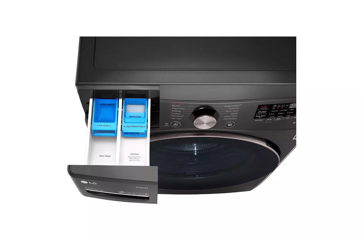 LG 4.5 cu. ft. Ultra Large Capacity Smart wi-fi Enabled Front Load Washer with TurboWash™ 360° and Built-In Intelligence - Black (WM4000HBA)