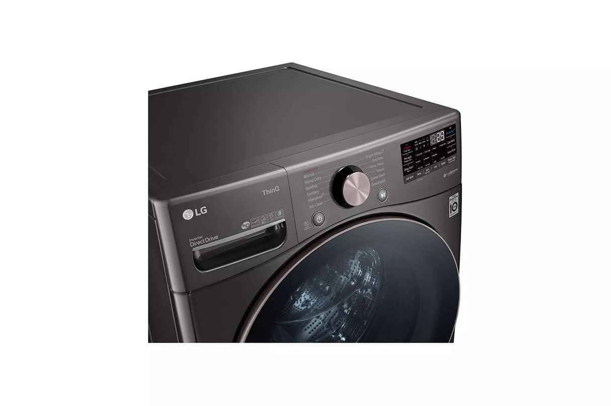 LG 4.5 cu. ft. Ultra Large Capacity Smart wi-fi Enabled Front Load Washer with TurboWash™ 360° and Built-In Intelligence - Black (WM4000HBA)