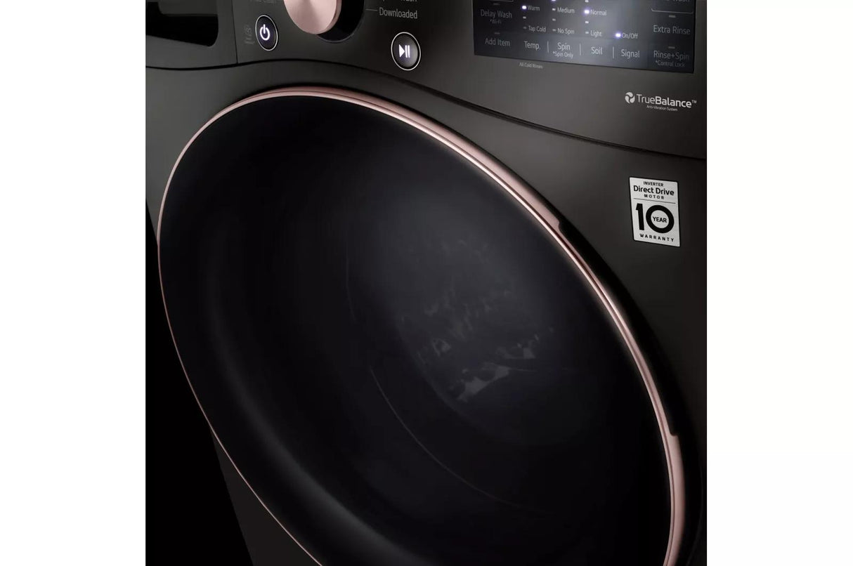 LG 4.5 cu. ft. Ultra Large Capacity Smart wi-fi Enabled Front Load Washer with TurboWash™ 360° and Built-In Intelligence - Black (WM4000HBA)