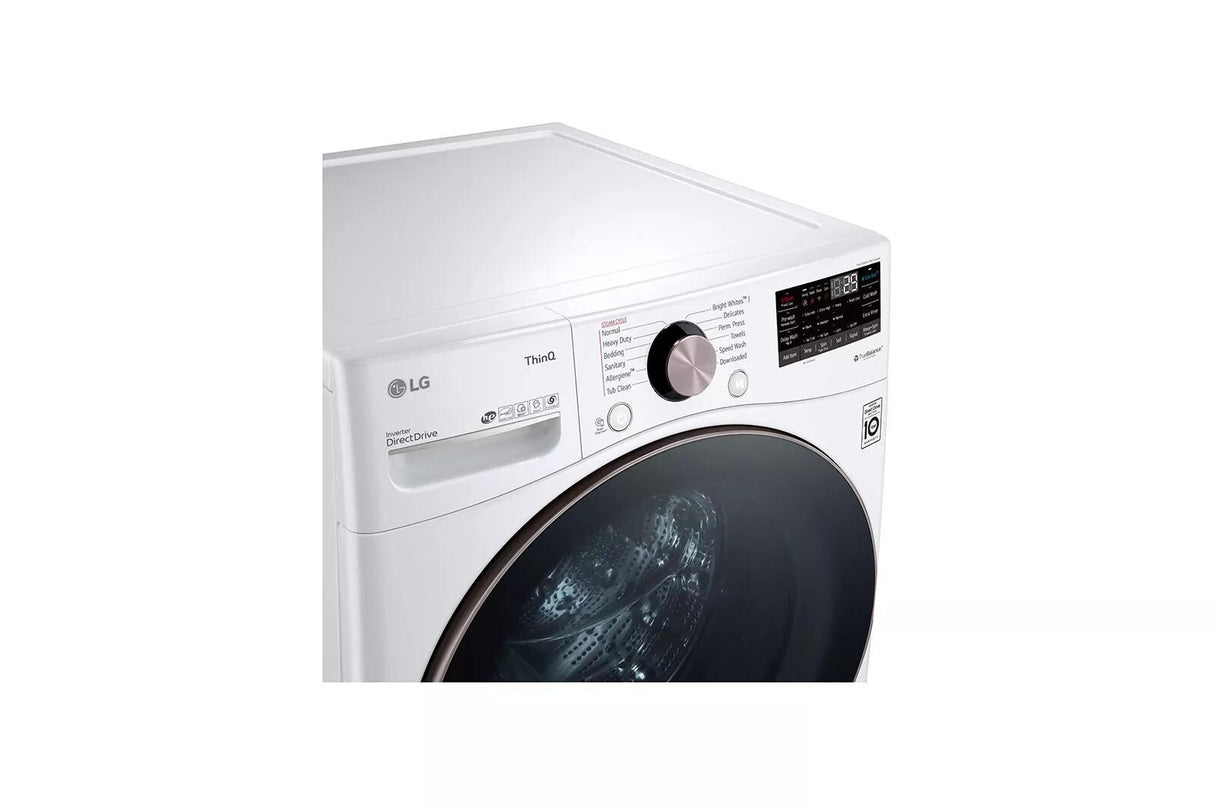 LG 4.5 cu. ft. Ultra Large Capacity Smart wi-fi Enabled Front Load Washer with TurboWash™ 360° and Built-In Intelligence - White (WM4000HWA)