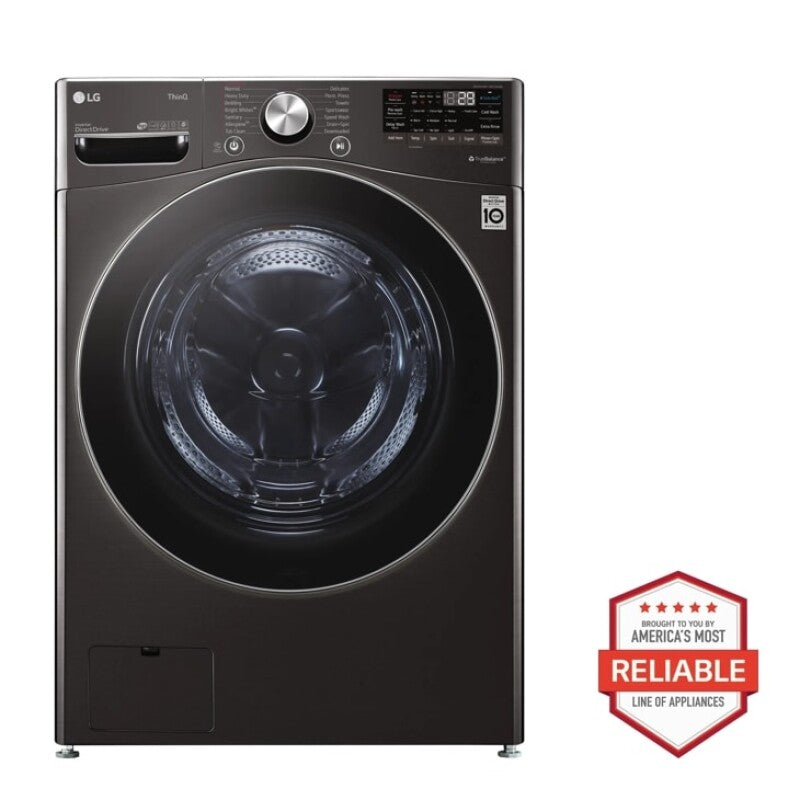 LG 5.0 Cu. Ft. Mega Capacity Smart Wi-fi Enabled Front Load Washer With Turbowash™ 360° And Built-in Intelligence - Black Steel (WM4200HBA)