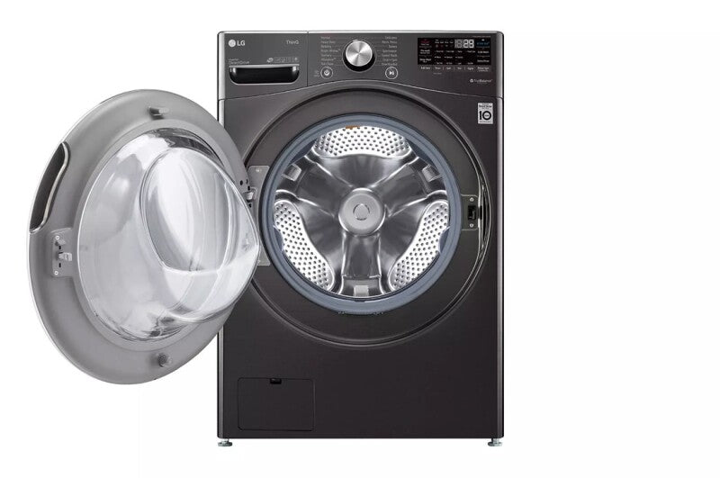 LG 5.0 Cu. Ft. Mega Capacity Smart Wi-fi Enabled Front Load Washer With Turbowash™ 360° And Built-in Intelligence - Black Steel (WM4200HBA)