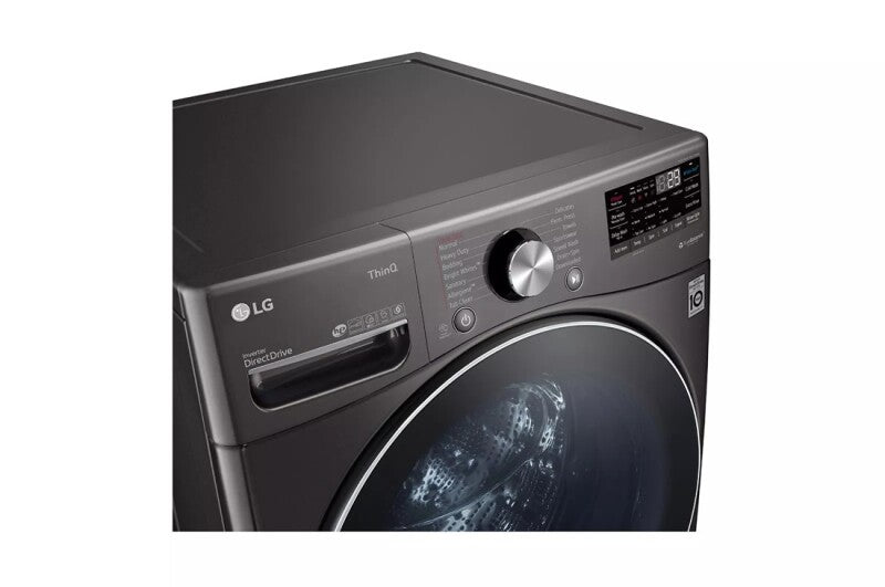 LG 5.0 Cu. Ft. Mega Capacity Smart Wi-fi Enabled Front Load Washer With Turbowash™ 360° And Built-in Intelligence - Black Steel (WM4200HBA)