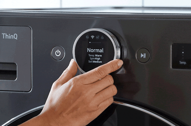 LG 5.0 Cu. Ft. Mega Capacity Smart Front Load Washer With Ai Dd® 2.0 Built-in Intelligence & Turbowash® 360° - Black Steel (WM6700HBA)