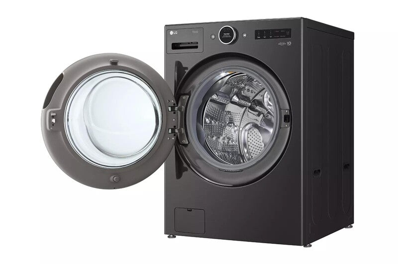 LG 5.0 Cu. Ft. Mega Capacity Smart Front Load Washer With Ai Dd® 2.0 Built-in Intelligence & Turbowash® 360° - Black Steel (WM6700HBA)