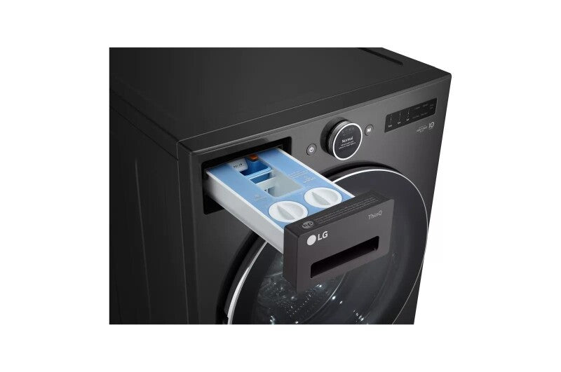 LG 5.0 Cu. Ft. Mega Capacity Smart Front Load Washer With Ai Dd® 2.0 Built-in Intelligence & Turbowash® 360° - Black Steel (WM6700HBA)