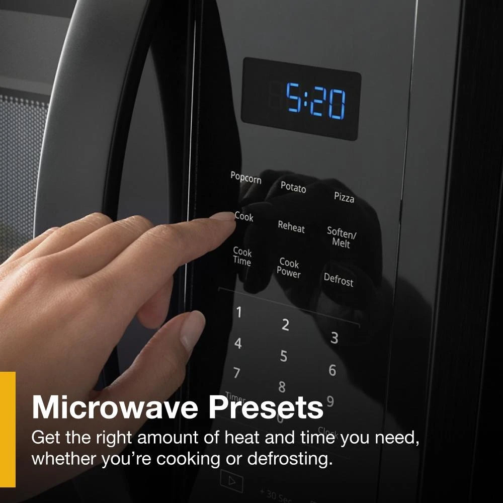 WHIRLPOOL 1.7 cu. ft. Microwave Hood Combination with Electronic Touch Controls - Black (WMH31017HB)
