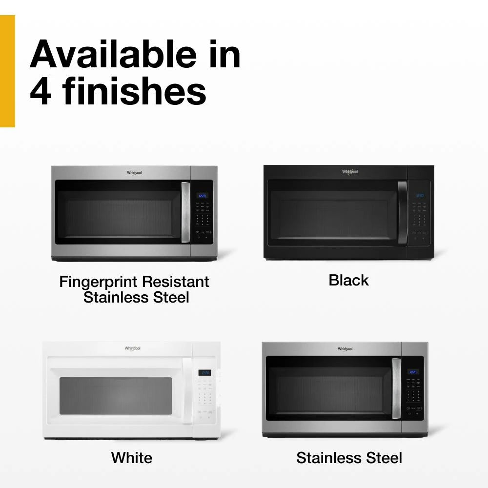 WHIRLPOOL 1.7 cu. ft. Microwave Hood Combination with Electronic Touch Controls - Black (WMH31017HB)