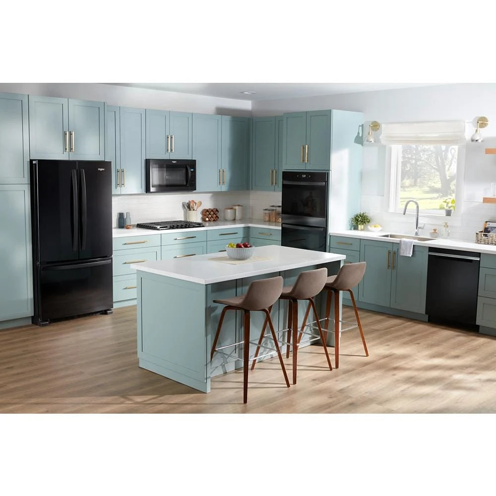 WHIRLPOOL 1.7 cu. ft. Microwave Hood Combination with Electronic Touch Controls - Black (WMH31017HB)