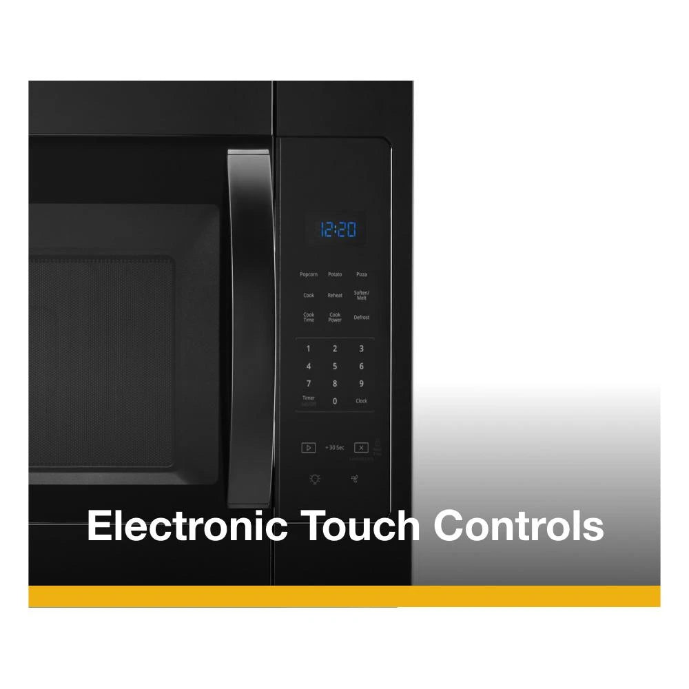 WHIRLPOOL 1.7 cu. ft. Microwave Hood Combination with Electronic Touch Controls - Black (WMH31017HB)