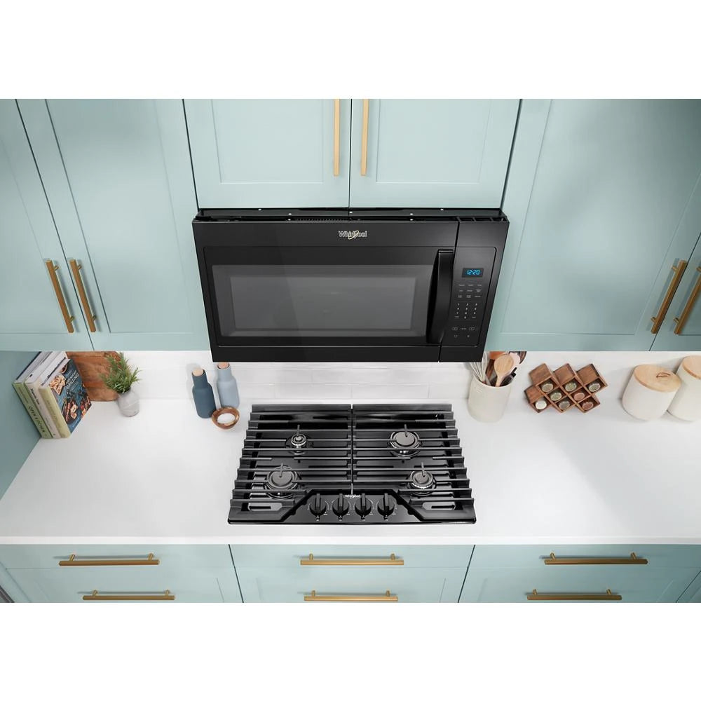 WHIRLPOOL 1.7 cu. ft. Microwave Hood Combination with Electronic Touch Controls - Black (WMH31017HB)