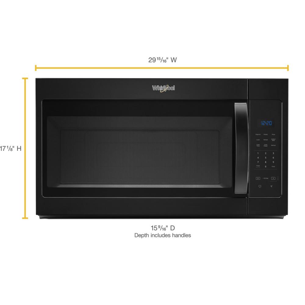 Whirlpool 1.7 cu. ft. Microwave Hood Combination with Electronic Touch Controls - Black (WMH31017HB)