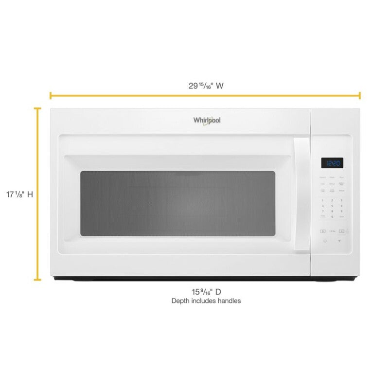 Whirlpool 1.7 cu. ft. Microwave Hood Combination with Electronic Touch Controls - White (WMH31017HW)