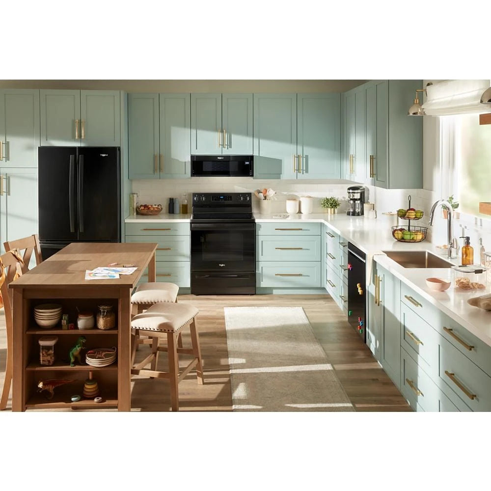 WHIRLPOOL 1.1 cu. ft. Low Profile Microwave Hood Combination - Black (WML55011HB)