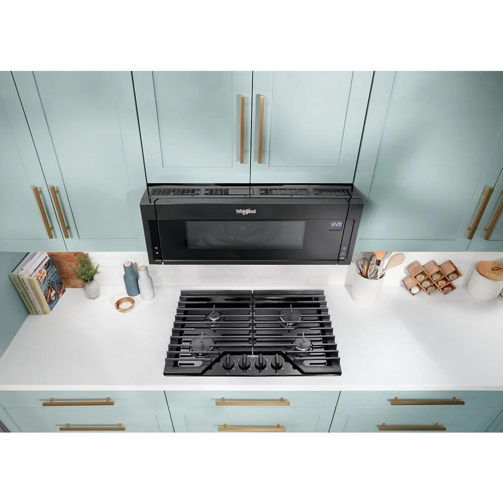 WHIRLPOOL 1.1 cu. ft. Low Profile Microwave Hood Combination - Black (WML55011HB)