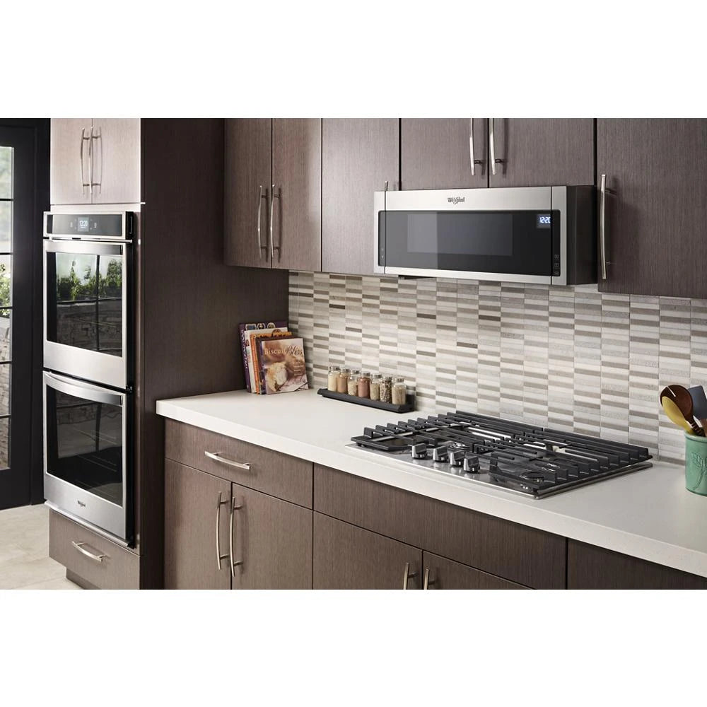 Whirlpool 1.1 cu. ft. Low Profile Microwave Hood Combination - Black-on-Stainless (WML55011HS)
