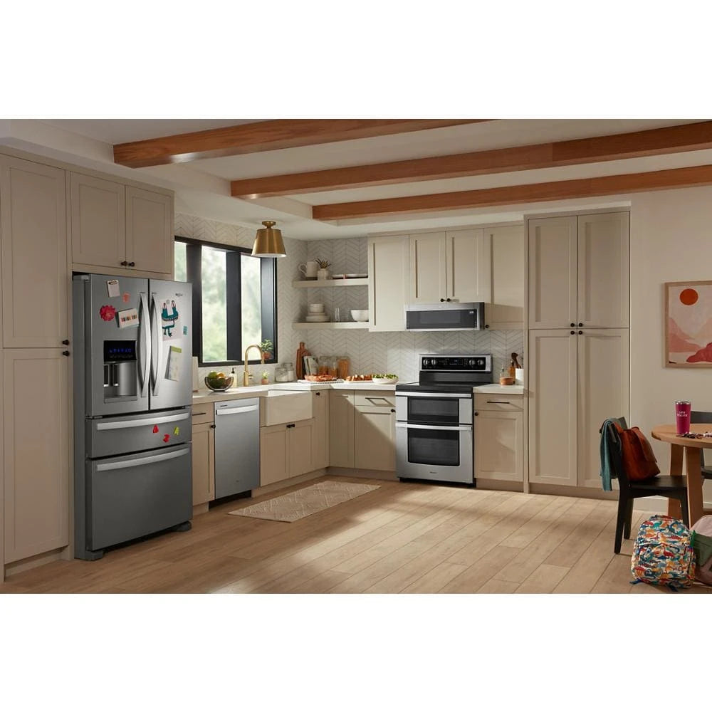 WHIRLPOOL 1.1 cu. ft. Low Profile Microwave Hood Combination - Black-on-Stainless (WML55011HS)