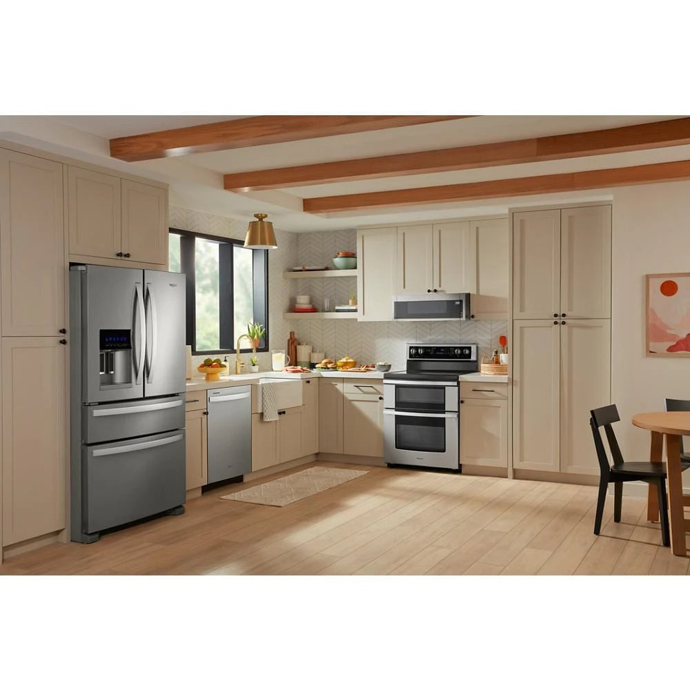 Whirlpool 1.1 cu. ft. Low Profile Microwave Hood Combination - Black-on-Stainless (WML55011HS)