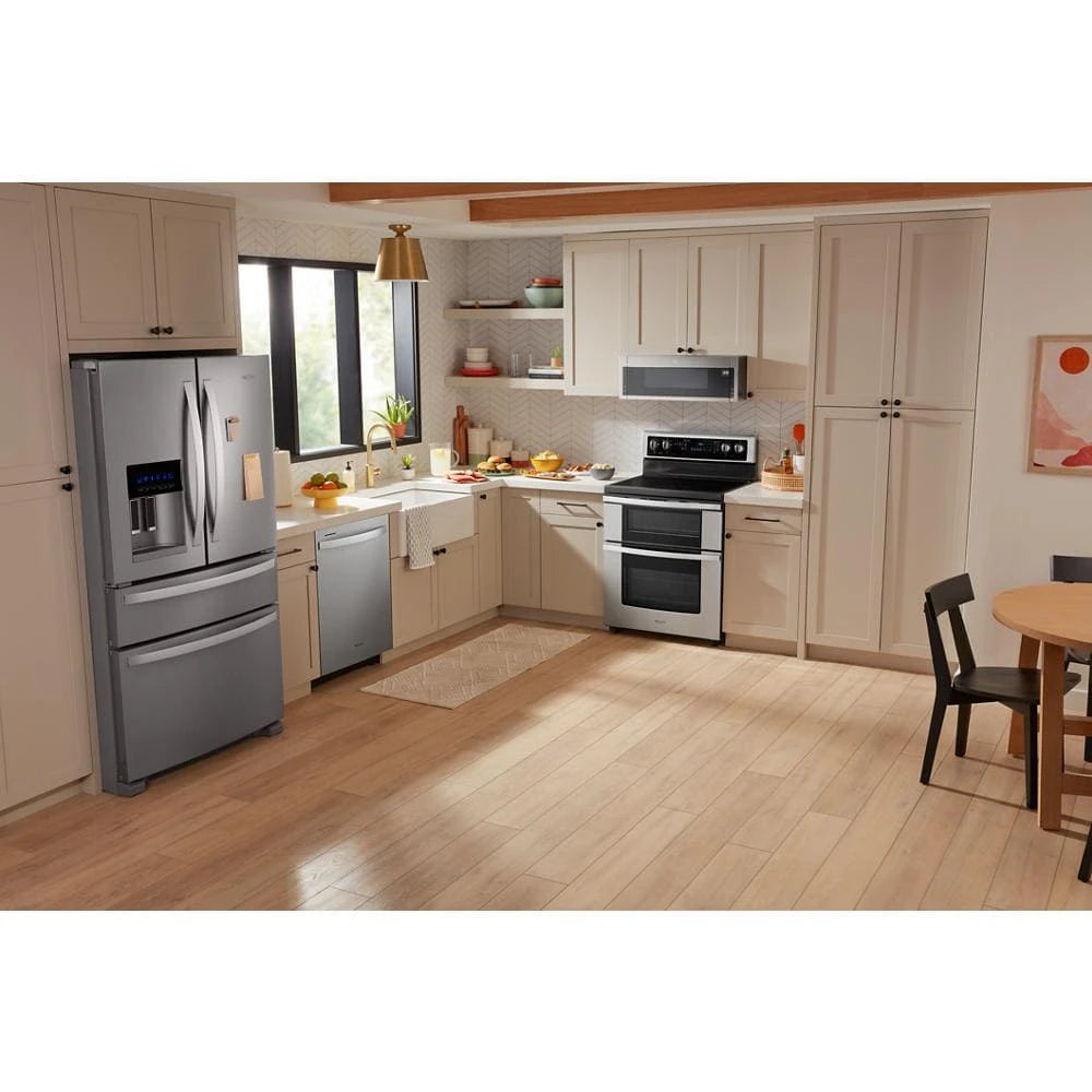 Whirlpool 1.1 cu. ft. Low Profile Microwave Hood Combination - Black-on-Stainless (WML55011HS)