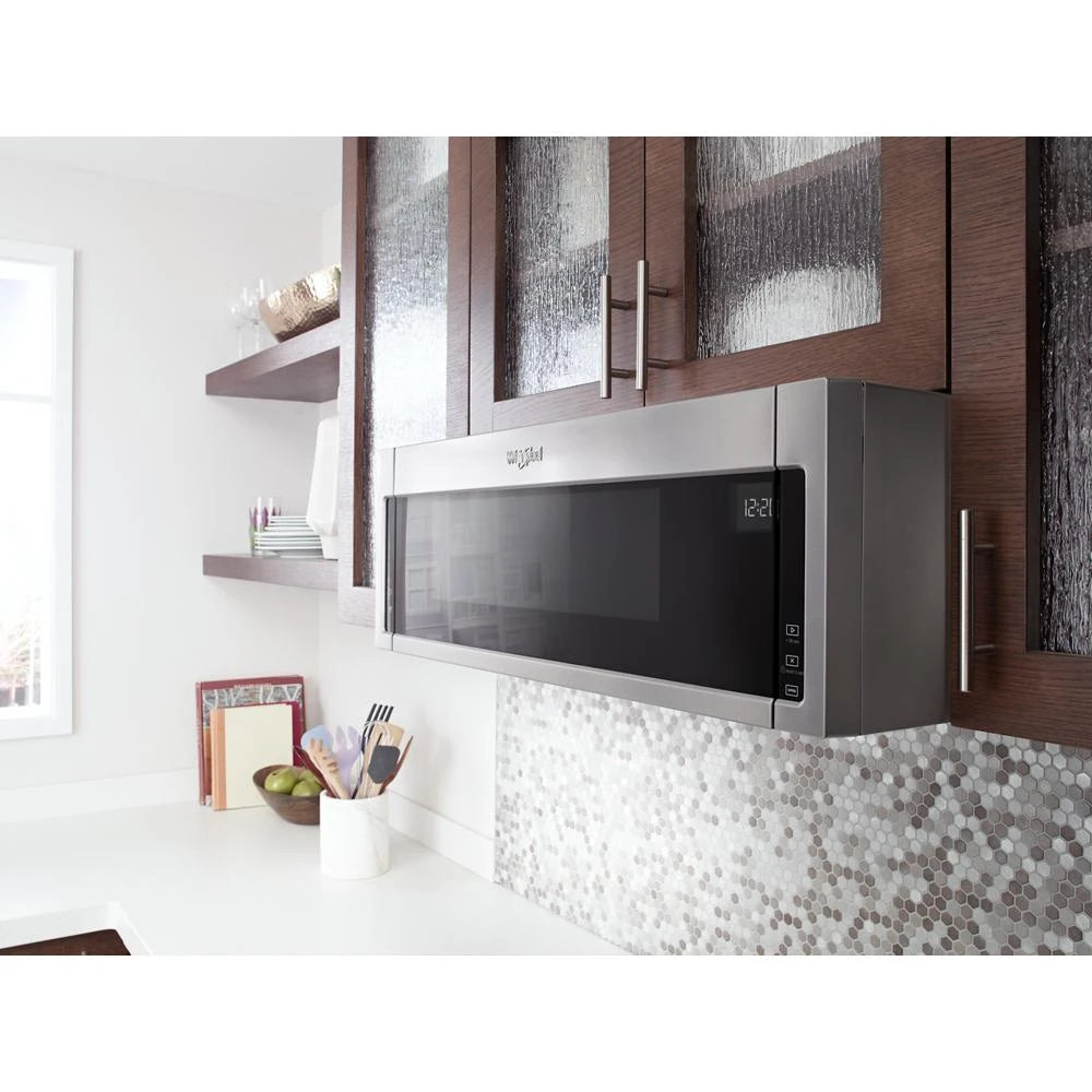 WHIRLPOOL 1.1 cu. ft. Low Profile Microwave Hood Combination - Black-on-Stainless (WML55011HS)
