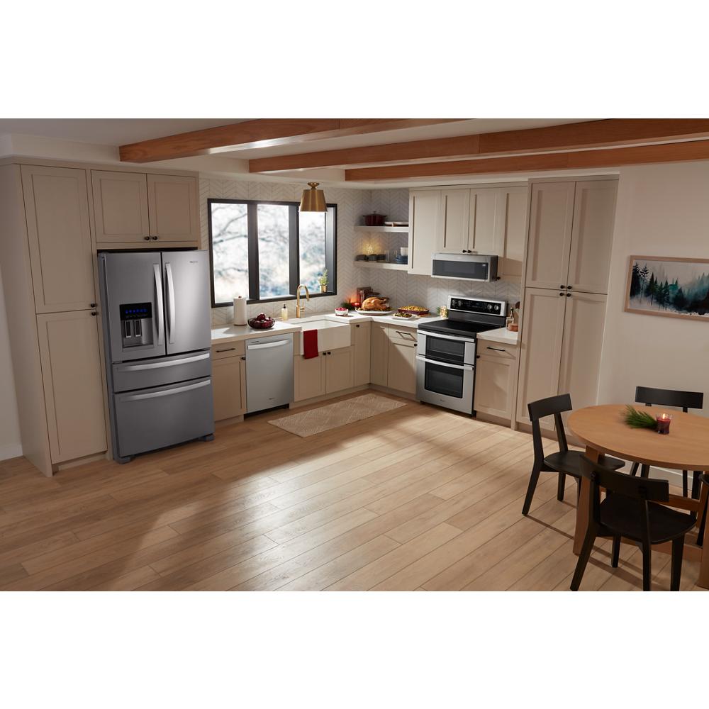 Whirlpool 1.1 cu. ft. Low Profile Microwave Hood Combination - Black-on-Stainless (WML55011HS)