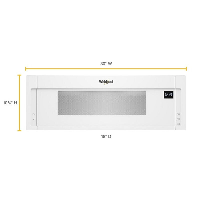 Whirlpool 1.1 cu. ft. Low Profile Microwave Hood Combination - White (WML55011HW)