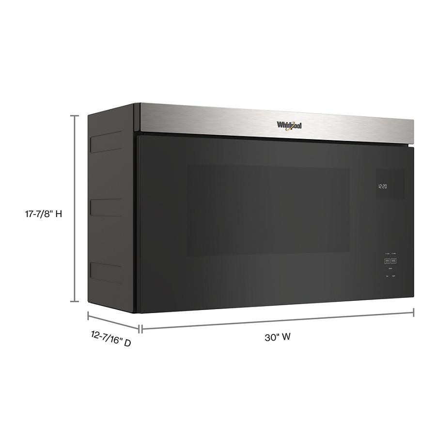 WHIRLPOOL 1.1 Cu. Ft. Flush Mount Microwave with Turntable-Free Design - Fingerprint Resistant Stainless Steel (WMMF5930PZ)
