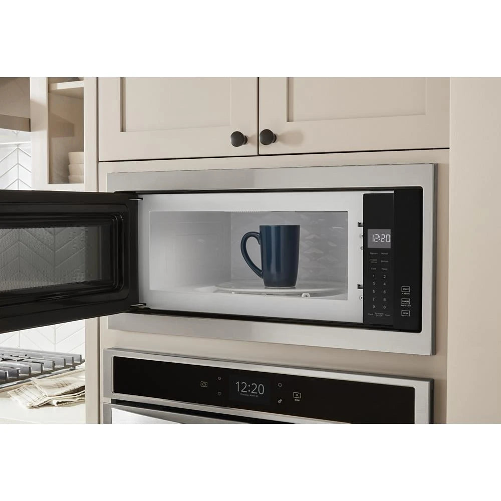 WHIRLPOOL 1.1 cu. ft. Built-In Microwave with Slim Trim Kit - 14" Height - Stainless Steel (WMT50011KS)