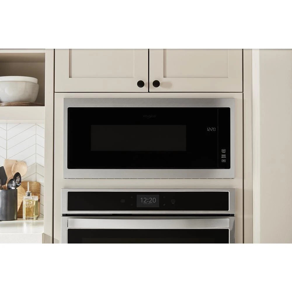 WHIRLPOOL 1.1 cu. ft. Built-In Microwave with Slim Trim Kit - 14" Height - Stainless Steel (WMT50011KS)
