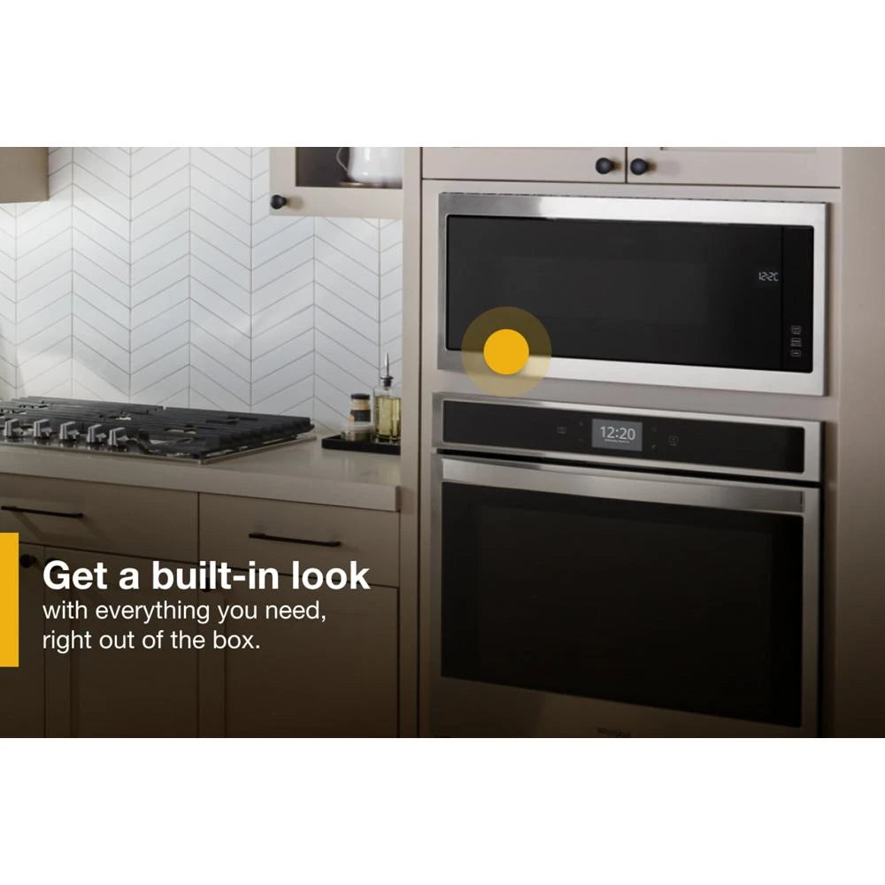 WHIRLPOOL 1.1 cu. ft. Built-In Microwave with Slim Trim Kit - 14" Height - Stainless Steel (WMT50011KS)