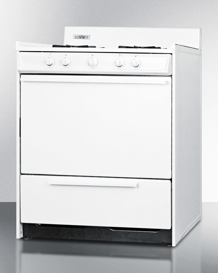 SUMMIT 30" Wide Gas Range - White (WNM210P)