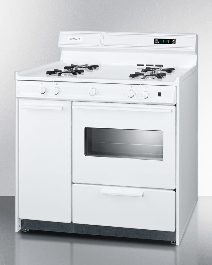 SUMMIT 36" Wide Gas Range - White (WNM4307KW)