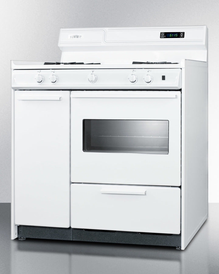 SUMMIT 36" Wide Gas Range - White (WNM4307KW)