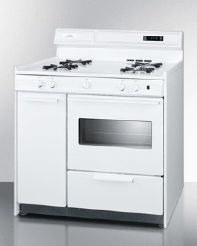 SUMMIT 36" Wide Gas Range - White (WNM4307KW)