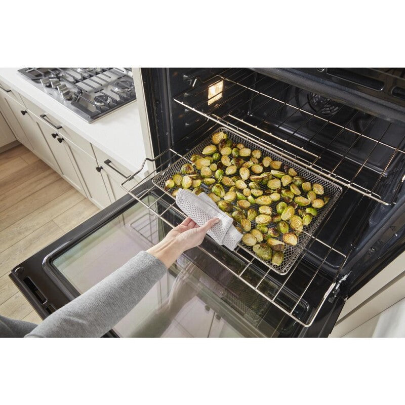 Whirlpool 8.6 Total Cu. Ft. Double Wall Oven with Air Fry When Connected - Black (WOED5027LB)