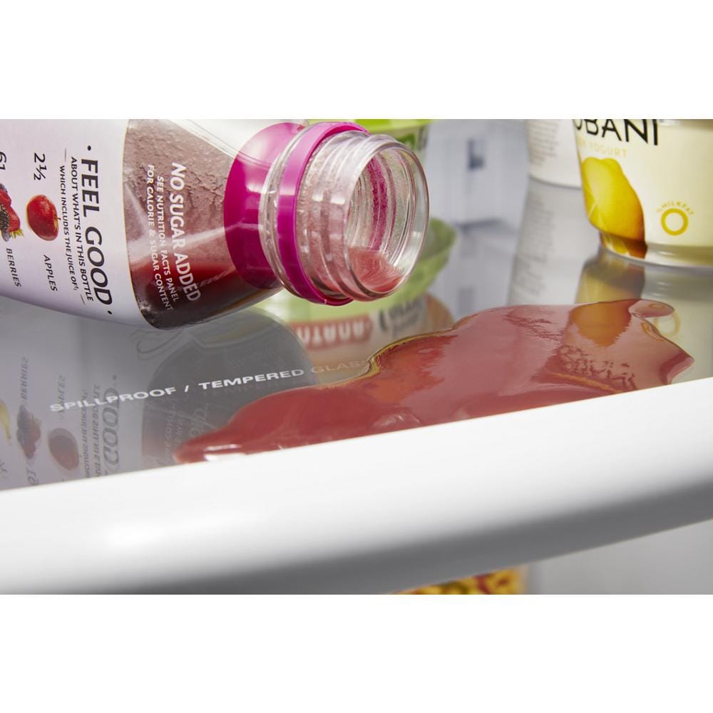 Whirlpool 33-inch wide Bottom-Freezer Refrigerator - 22 cu. ft. - Black Stainless (WRB322DMHV)