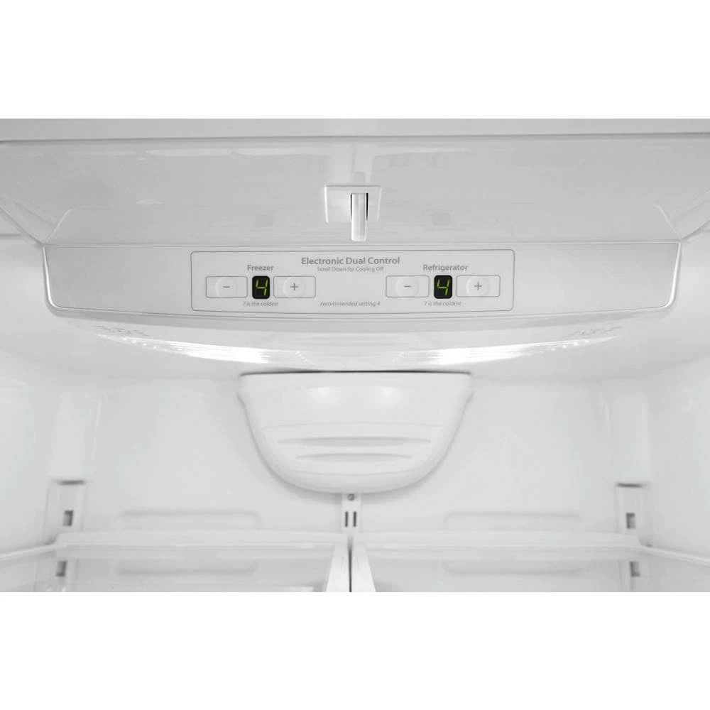 WHIRLPOOL 33-inch wide Bottom-Freezer Refrigerator - 22 cu. ft. - Black Stainless (WRB322DMHV)